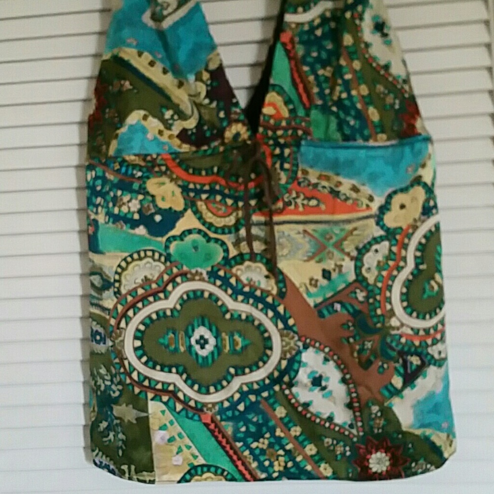 Sin Green Paisley Print Sheer  Silk Sleeveless Camisole Size M
